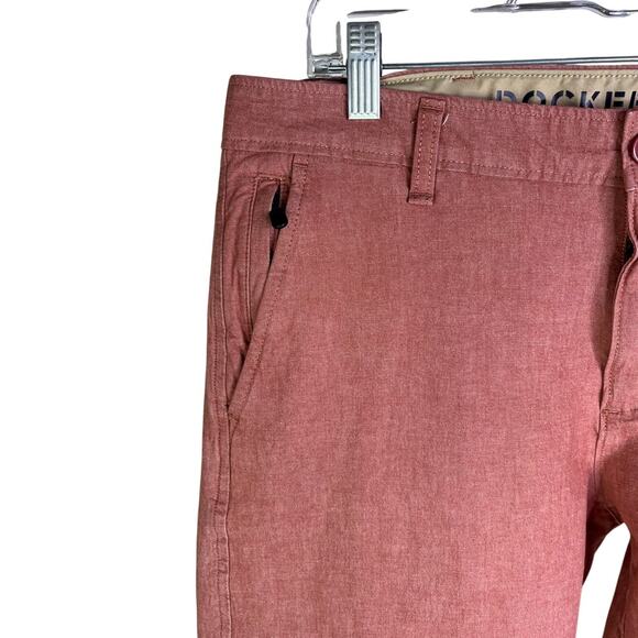 DOCKERS Ultimate Chino Pants Men 32x32 Light Red Smart 360 Flex Straight Fit - Picture 4 of 8